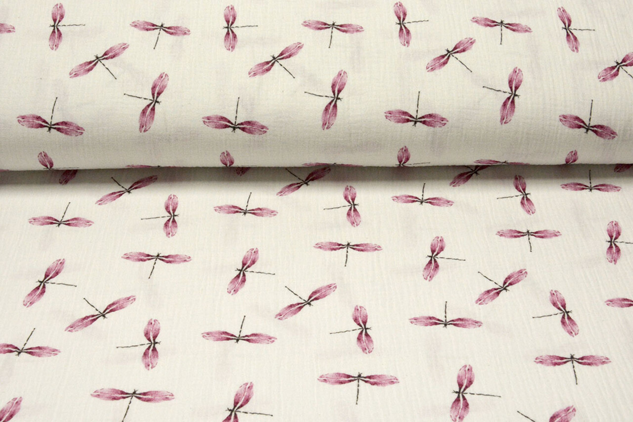 Oeko-Tex®  Double Gauze Fabric Dragonfly Oeko-Tex®  Double Gauze Fabric Dragonfly