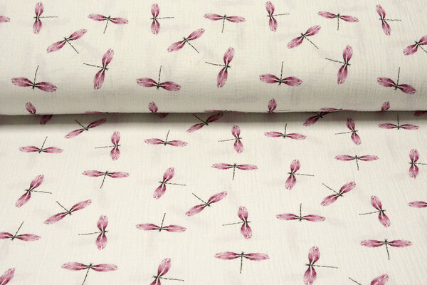 Oeko-Tex®  Double Gauze Fabric Dragonfly Oeko-Tex®  Double Gauze Fabric Dragonfly