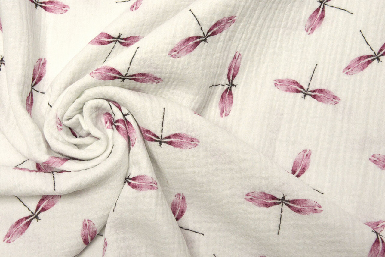 Oeko-Tex®  Double Gauze Fabric Dragonfly Oeko-Tex®  Double Gauze Fabric Dragonfly