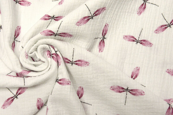 Oeko-Tex®  Double Gauze Fabric Dragonfly Oeko-Tex®  Double Gauze Fabric Dragonfly