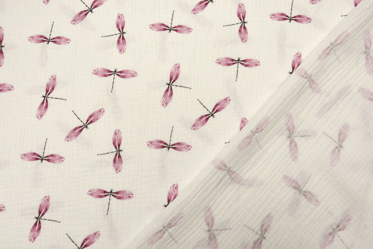 Oeko-Tex®  Double Gauze Fabric Dragonfly Oeko-Tex®  Double Gauze Fabric Dragonfly