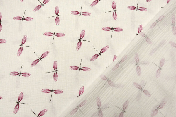 Oeko-Tex®  Double Gauze Fabric Dragonfly Oeko-Tex®  Double Gauze Fabric Dragonfly