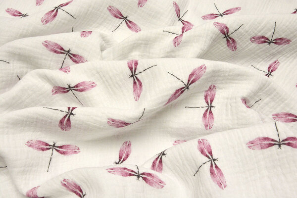 Oeko-Tex®  Double Gauze Fabric Dragonfly Oeko-Tex®  Double Gauze Fabric Dragonfly