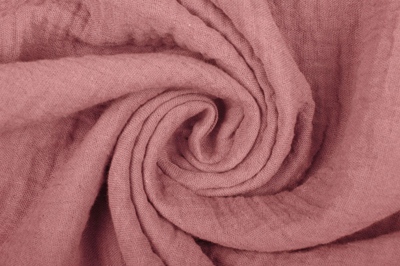 Oeko-Tex®  Tela de Muselina Rosa Antiguo Oscuro
