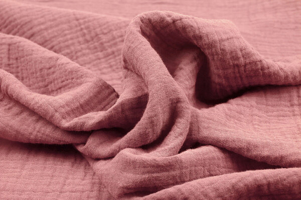 Oeko-Tex®  Tela de Muselina Rosa Antiguo Oscuro