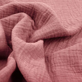 Oeko-Tex® Coton Double Gaze Tissu Vieux Rose Foncé Oeko-Tex® Coton Double Gaze Tissu Vieux Rose Foncé
