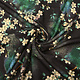 Scuba Crepe Printed Flower Bunch Black