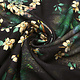 Scuba Crepe Printed Flower Bunch Black