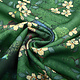 Scuba Crepe Bedruckt Blumenstrauß Grün