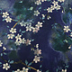 Scuba Crepe Bedruckt Blumenstrauß Blau