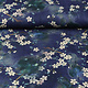 Scuba Crepe Printed Flower Bunch Blue