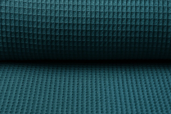 Oeko-Tex®  Waffle pique Petrol Oeko-Tex®  Waffle pique Petrol