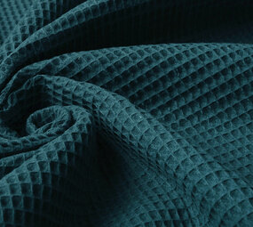 Oeko-Tex®  Waffle pique Petrol Oeko-Tex®  Waffle pique Petrol