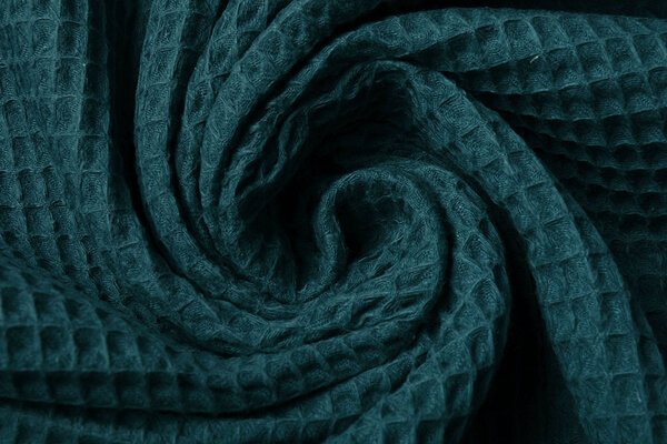 Oeko-Tex®  Wafel Katoen Petrol Oeko-Tex®  Wafel Katoen Petrol