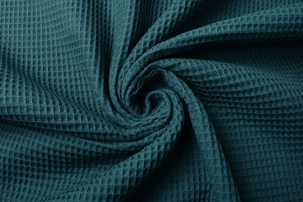 Oeko-Tex®  Wafel Katoen Petrol Oeko-Tex®  Wafel Katoen Petrol