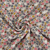 Oeko-Tex® Tessuto di Mussola Leopardo Grigio Oeko-Tex® Tessuto di Mussola Leopardo Grigio