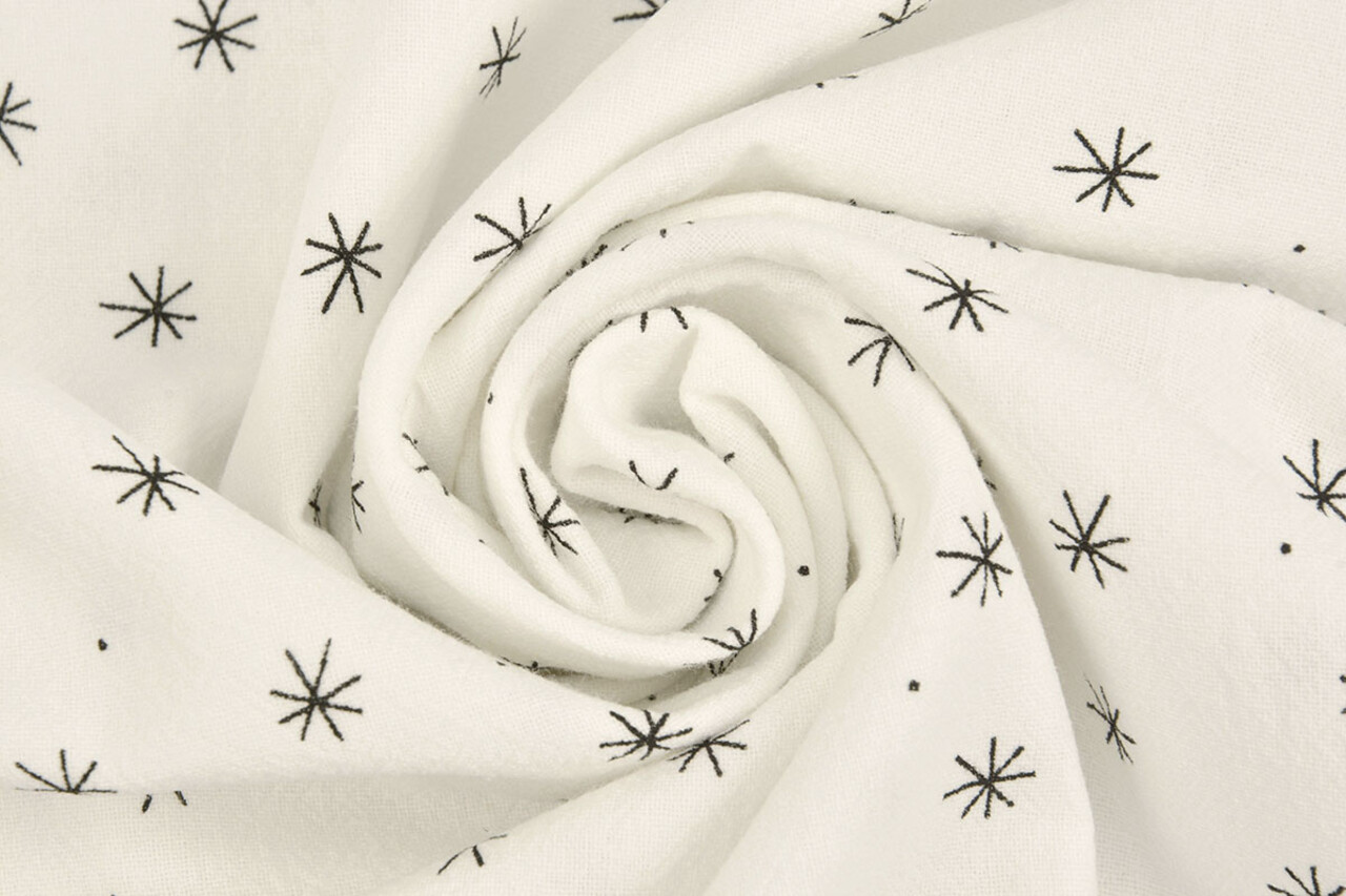 Oeko-Tex®  100% Gewaschene Baumwolle Sterne Elodie