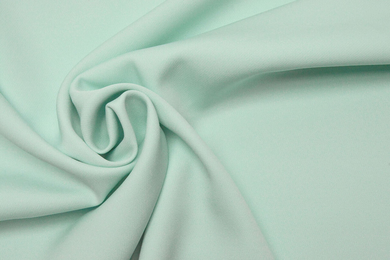 Crêpe Elasticizzato in 2 Direzioni Menta Chiara Blu