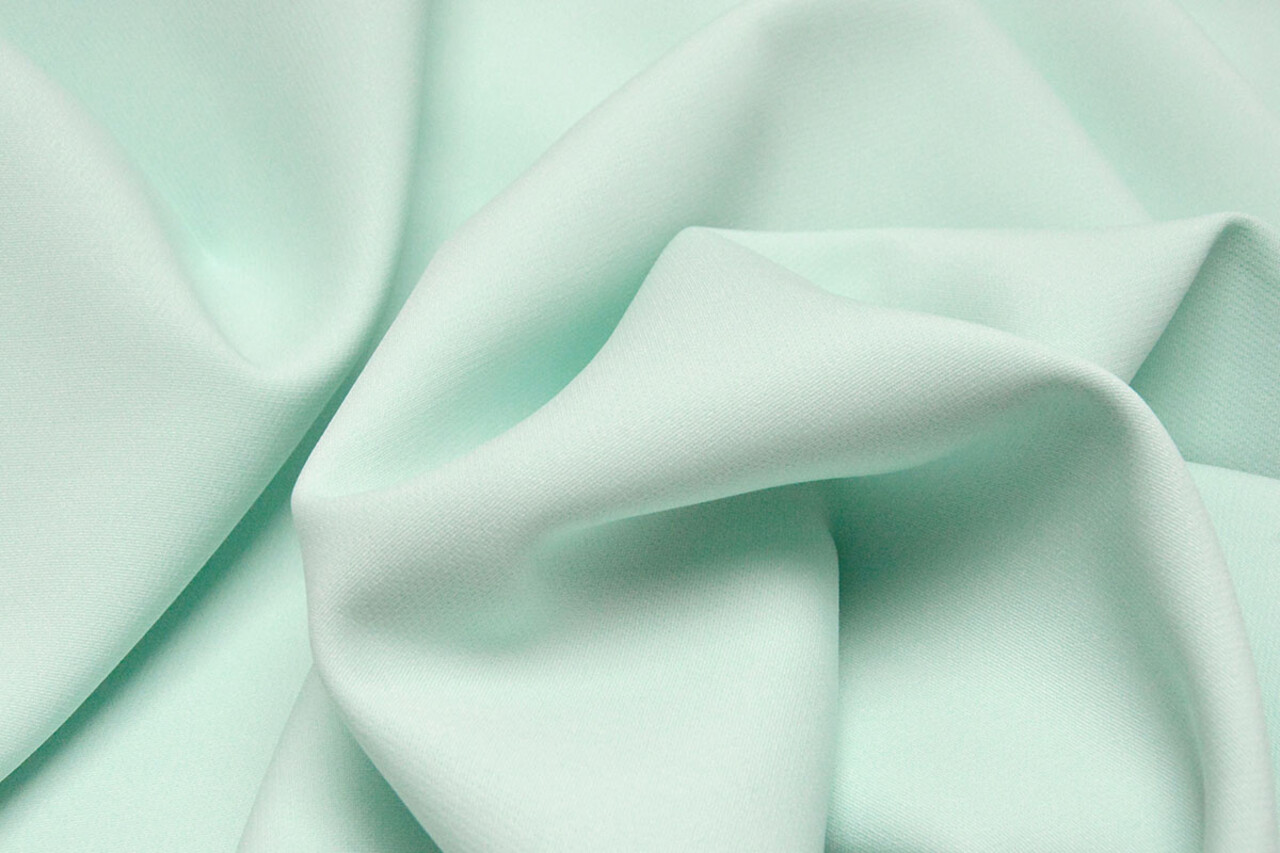 2-Way Crepé Elástico Menta Claro Azul