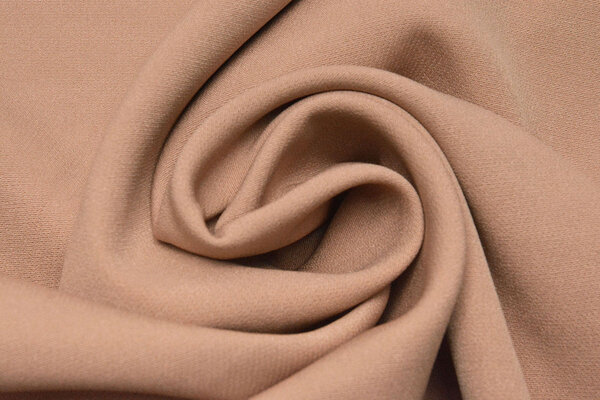 Crêpe Elasticizzato in 2 Direzioni Rosa-Marrone