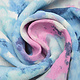 Crinkle Crêpe Bedruckt Watercolor Blau