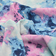 Crinkle Crêpe Printed Watercolor Blue