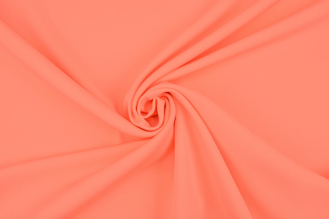 Crêpe Elasticizzato in 2 Direzioni Fluorescente Corallo Crêpe Elasticizzato in 2 Direzioni Fluorescente Corallo