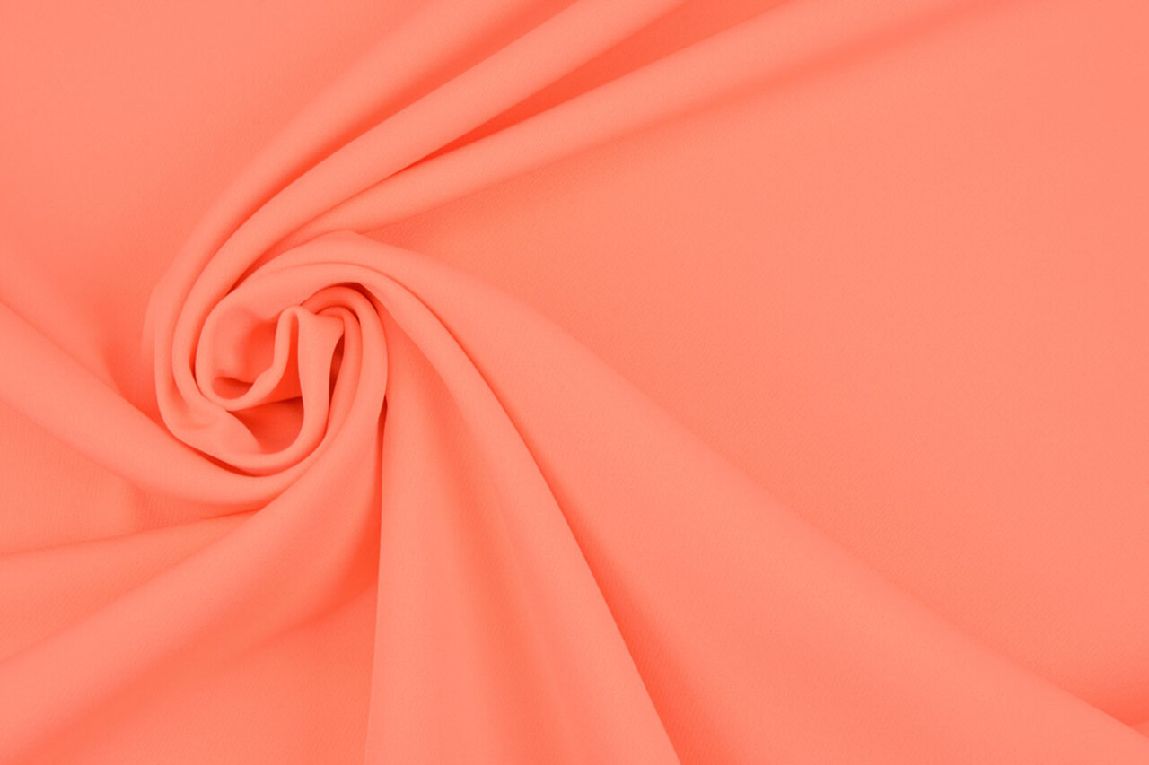 2-Way Crepe Stretch Fluor Koraal 2-Way Crepe Stretch Fluor Koraal