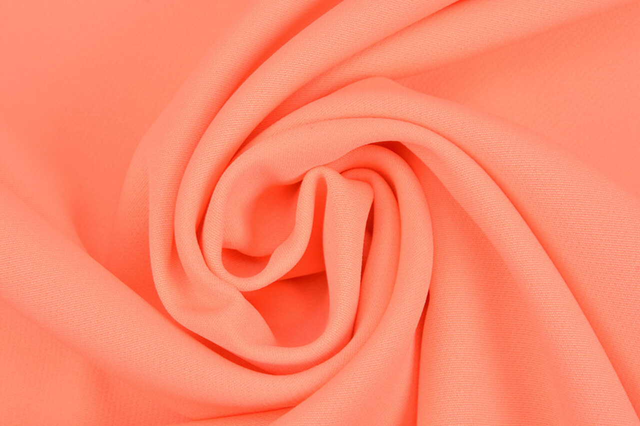 Crêpe Elasticizzato in 2 Direzioni Fluorescente Corallo Crêpe Elasticizzato in 2 Direzioni Fluorescente Corallo
