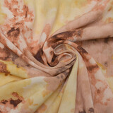 Crinkle Crêpe Bedrukt Watercolor Geel Crinkle Crêpe Bedrukt Watercolor Geel