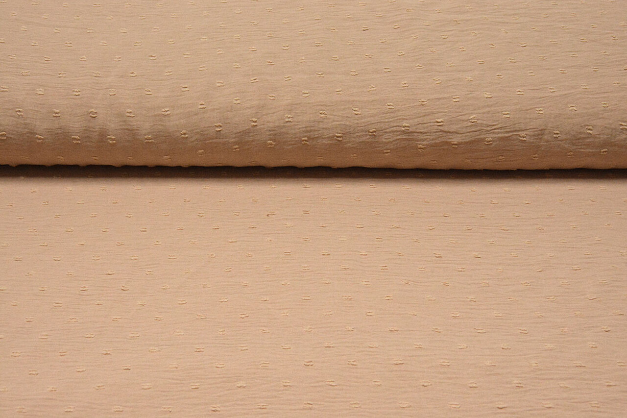 Dobby American Crêpe Carlijn Beige-Puderrosa Dobby American Crêpe Carlijn Beige-Puderrosa