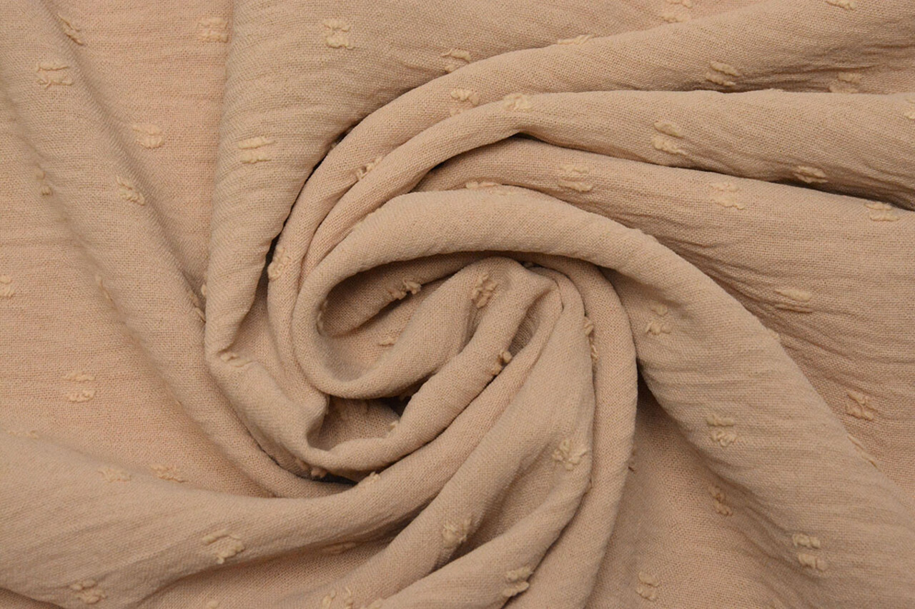 Dobby American Crêpe Carlijn Beige-Rosa Cipria Dobby American Crêpe Carlijn Beige-Rosa Cipria
