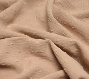 Dobby American Crêpe Carlijn Beige-Poeder Roze Dobby American Crêpe Carlijn Beige-Poeder Roze