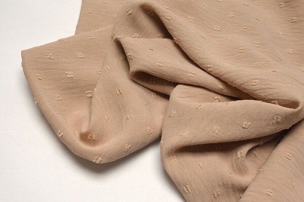 Dobby American Crêpe Carlijn Beige-Poeder Roze Dobby American Crêpe Carlijn Beige-Poeder Roze