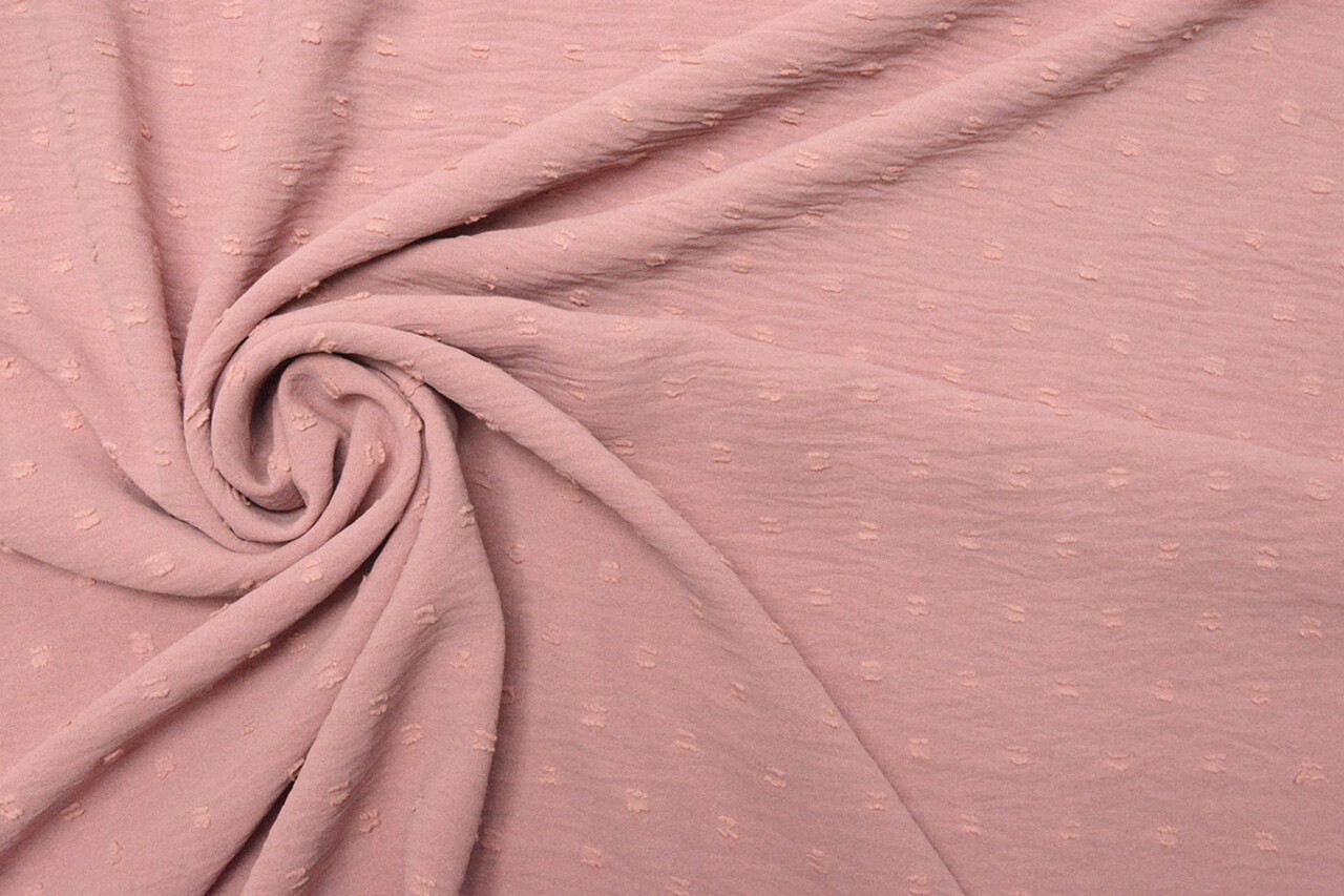 Dobby American Crêpe Carlijn Oud Roze Dobby American Crêpe Carlijn Oud Roze