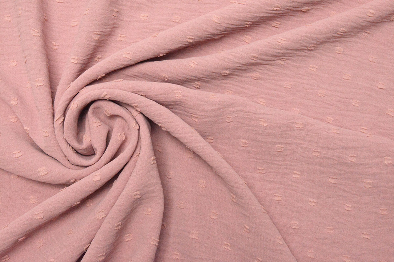 Dobby American Crêpe Carlijn Vieux Rose