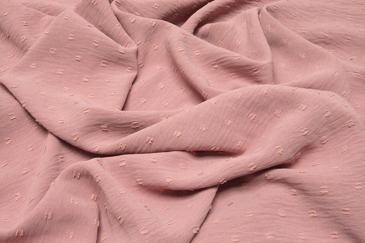 Dobby American Crêpe Carlijn Vieux Rose