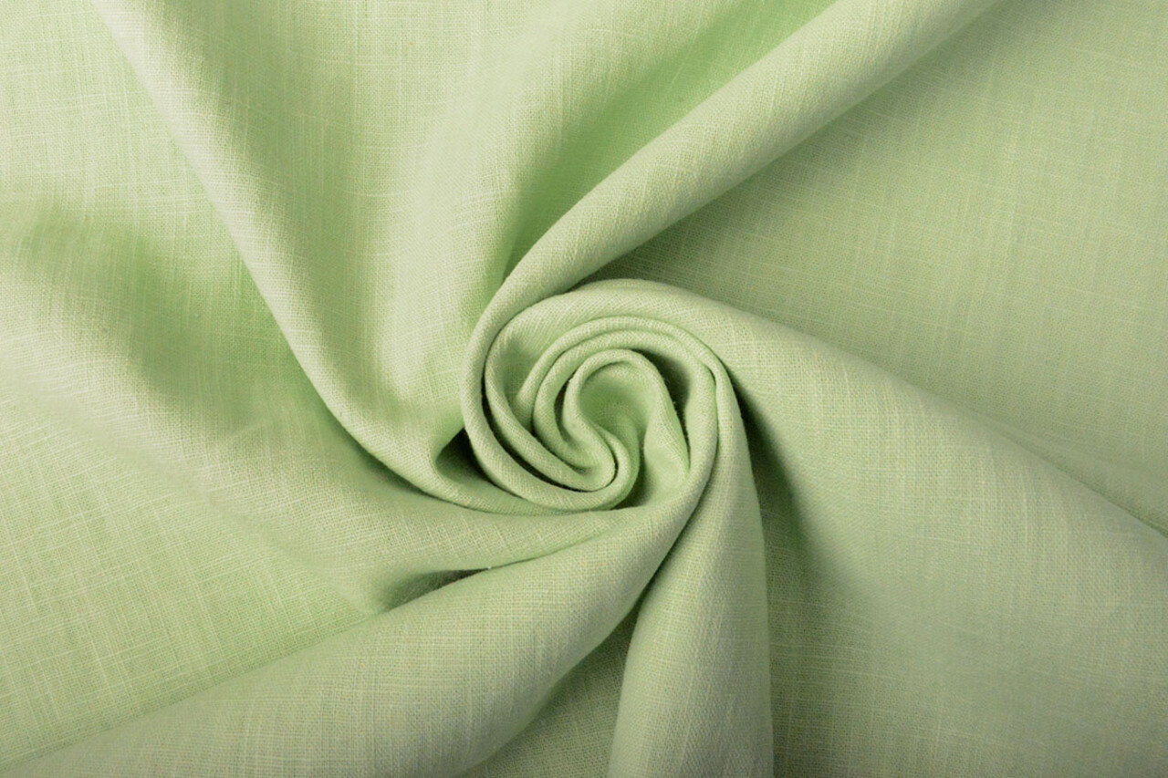 Oeko-Tex®  Washed Linen Pistache Green