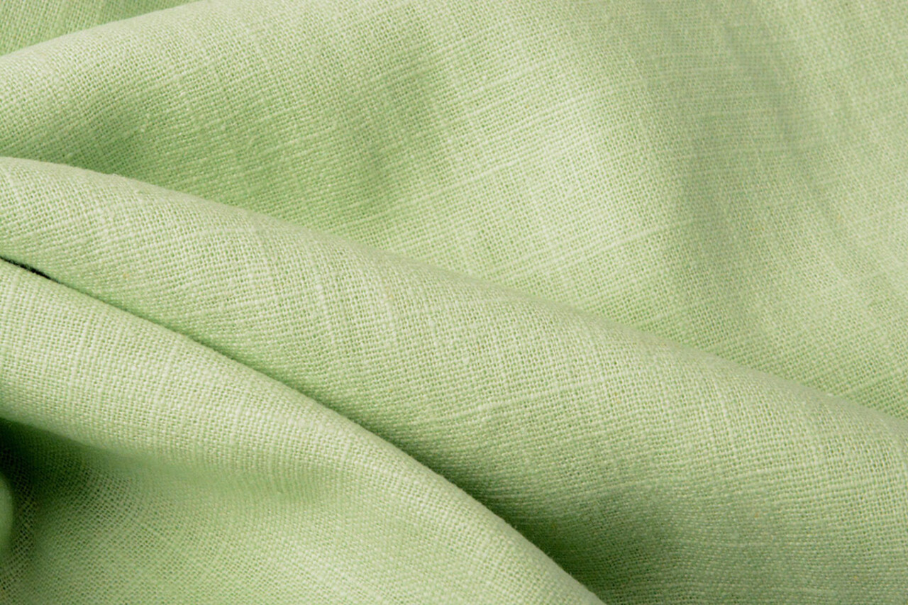 Oeko-Tex®  Washed Linen Pistache Green
