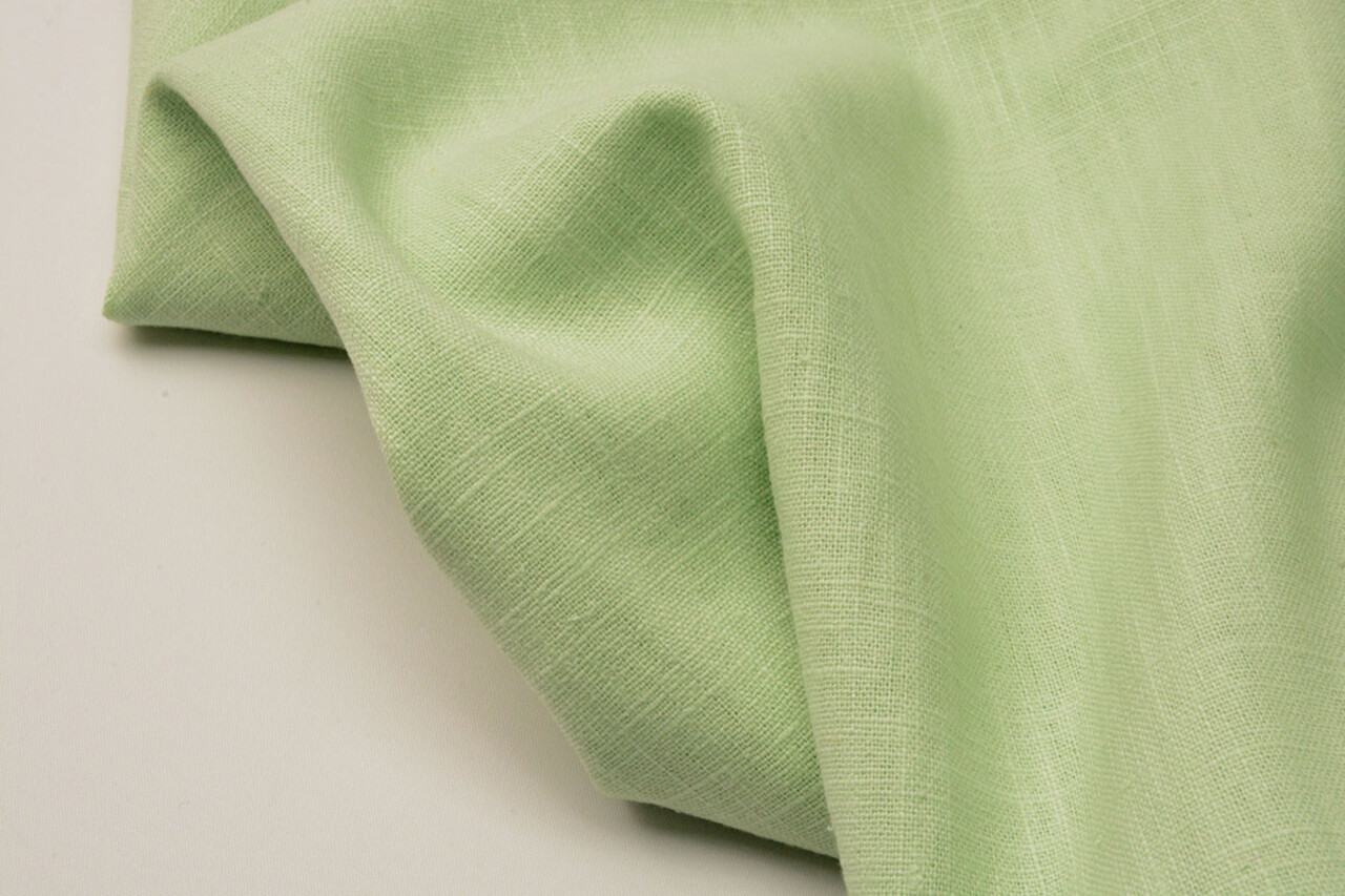 Oeko-Tex®  Washed Linen Pistache Green