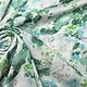 Crinkle Satin Printed Aisha Flowers Green