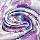 Crinkle Satin Printed Aisha Flowers Purple