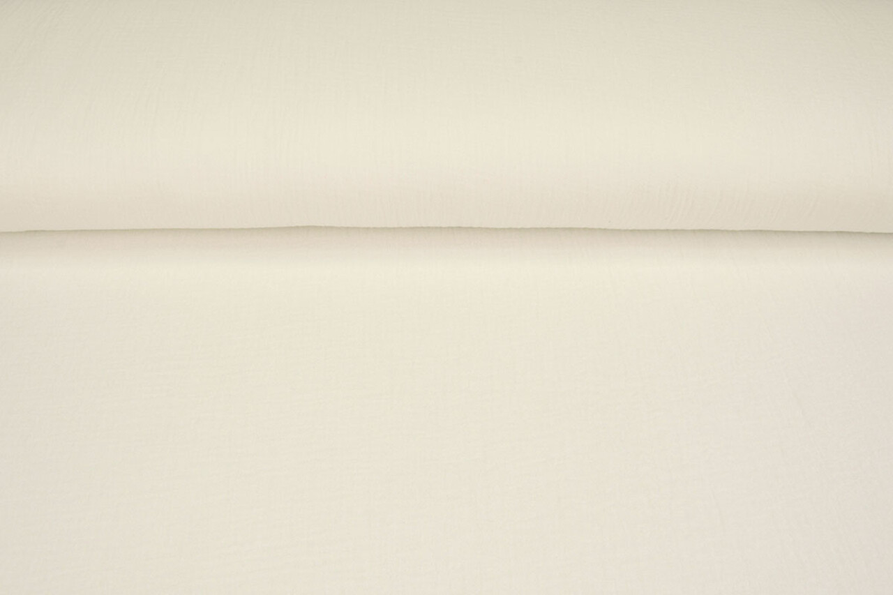 Oeko-Tex® Coton Double Gaze Tissu Crème Oeko-Tex® Coton Double Gaze Tissu Crème
