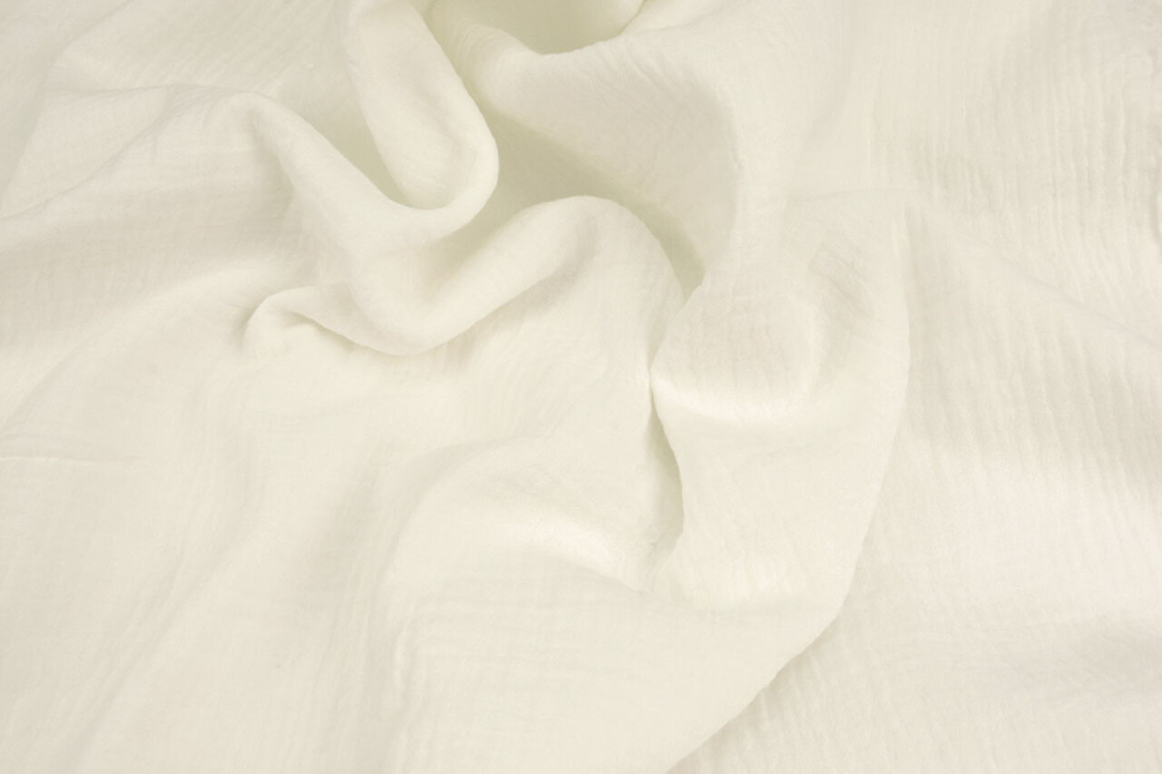 Oeko-Tex® Coton Double Gaze Tissu Crème Oeko-Tex® Coton Double Gaze Tissu Crème