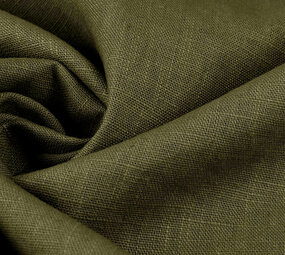 Oeko-Tex®  Washed Linen Army Green