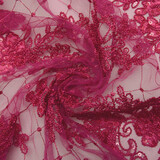 Malla Bordada con Lentejuelas Quenya Fucsia Malla Bordada con Lentejuelas Quenya Fucsia