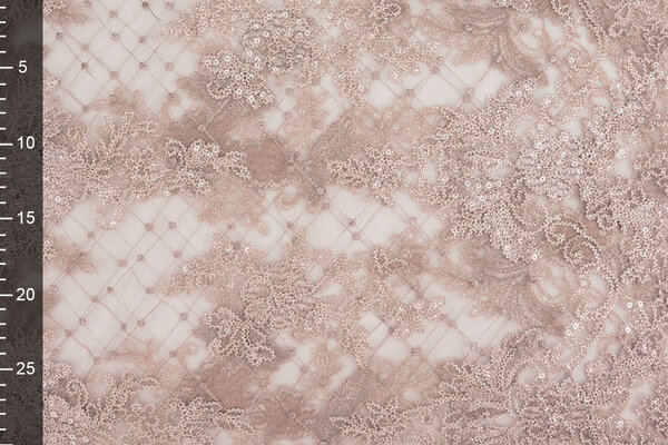 Mesh Embroidered  Sequins Quenya Old Lilac