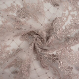 Mesh Geborduurd Pailletten Quenya Oud Lila Mesh Geborduurd Pailletten Quenya Oud Lila