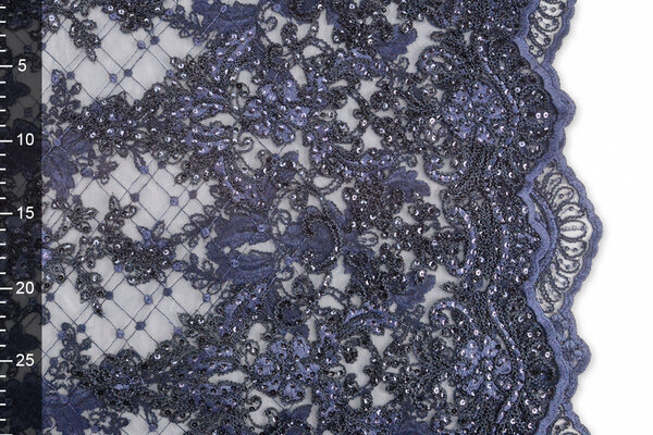 Netz Bestickt Pailletten Quenya Marineblau Netz Bestickt Pailletten Quenya Marineblau