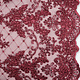 Mesh Embroidered  Sequins Quenya Wine Red